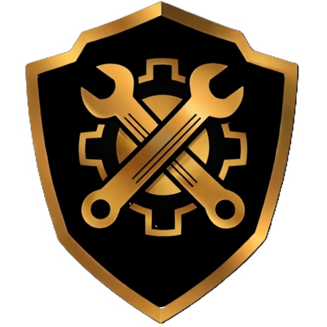 Bulletproof Mechanical shield and crossed wrenches